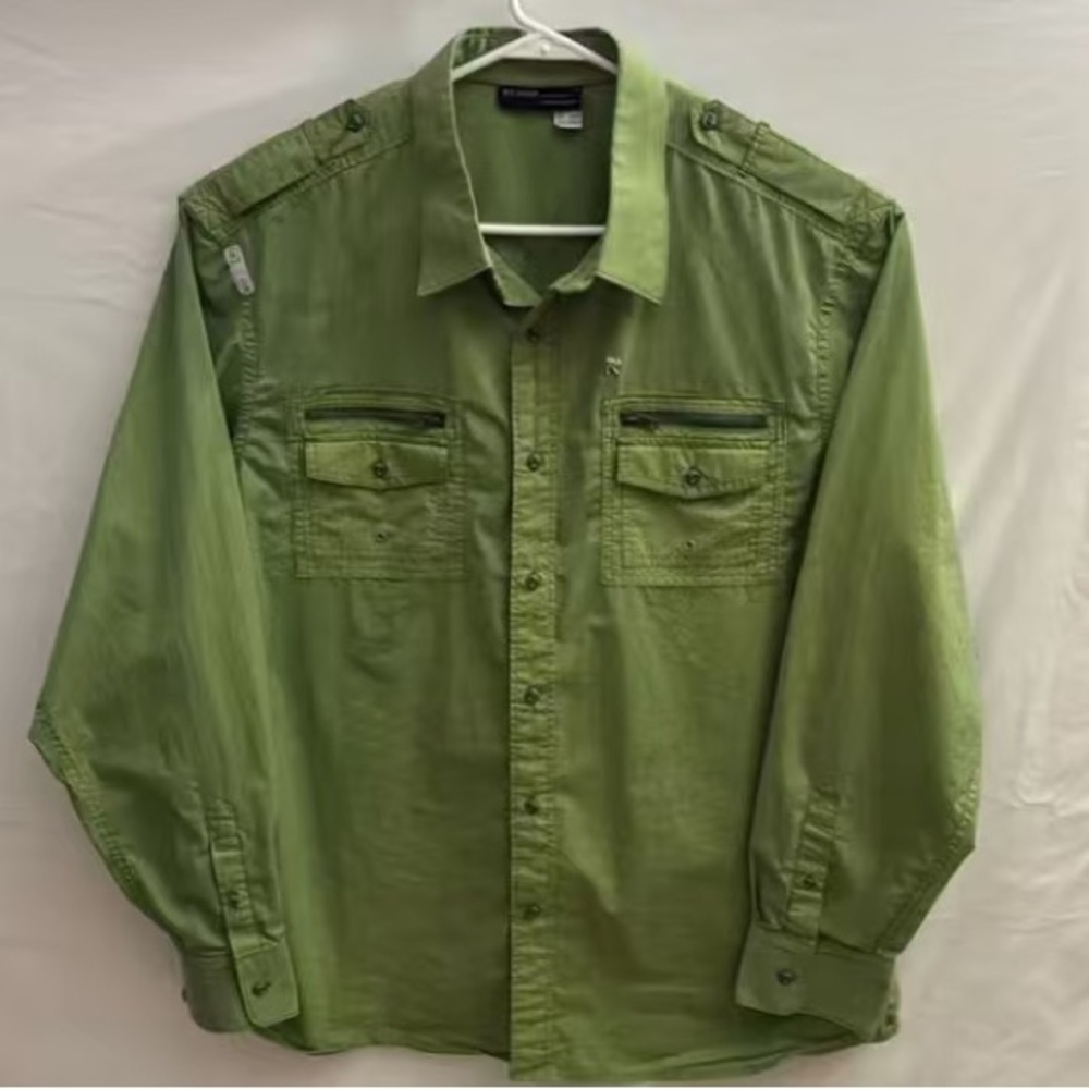 Columbia Olive Green Long Sleeve Shirt